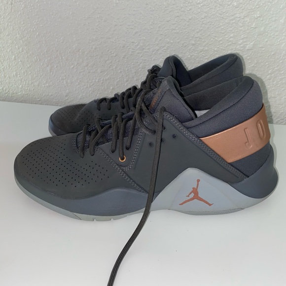 grey and rose gold jordans